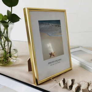 Gold-colored photo frame