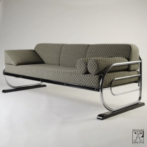 Zeitlos Berlin Bauhaus Style Tubular Steel Sofa.