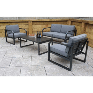 Alarna Grey Aluminium 4 Seater Sofa Set.