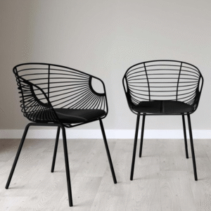 Sligo Black Wire Chair (Set of 2).