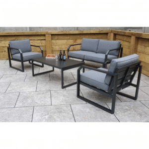 Alarna Grey Aluminium 4 Seater Sofa Set.